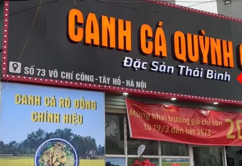 Canh Cá Quỳnh Côi - Quán Long Béo tại 73 Võ Chí Công, Hà Nội
