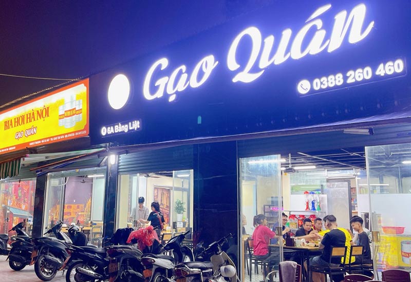 Gạo Quán - Bia hơi Hà Nội và các món nhậu bình dân ở 6A Bằng Liệt, Hà Nội