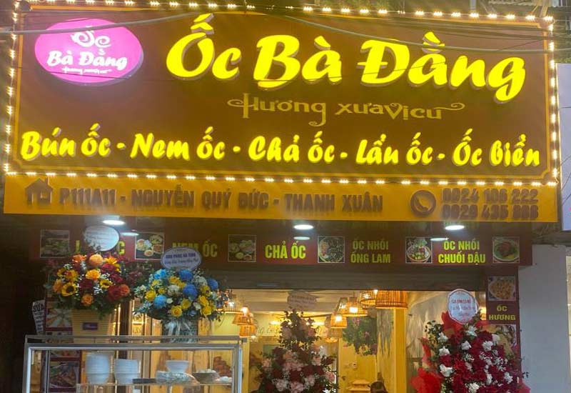 Ốc Bà Đằng - Quán ốc nổi tiếng P111A11 Nguyễn Quý Đức, Thanh Xuân, Hà Nội