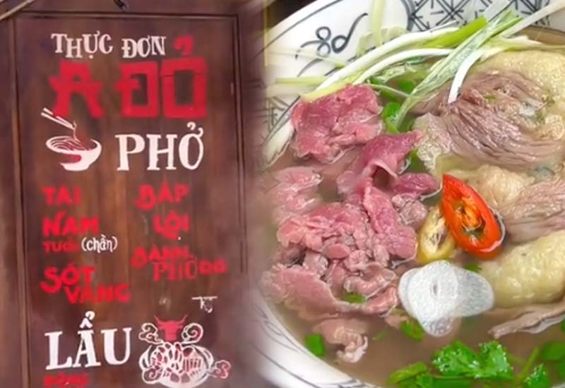 Phở A Đỏ - Bánh phở tươi tráng tay tại 9 Nguyễn Trung Trực, Hà Nội