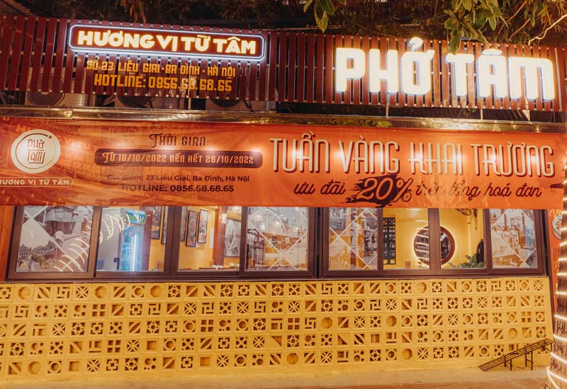 Phở Tâm - Chuyên Phở Bò & Lẩu Bò ở 23 Liễu Giai, Hà Nội