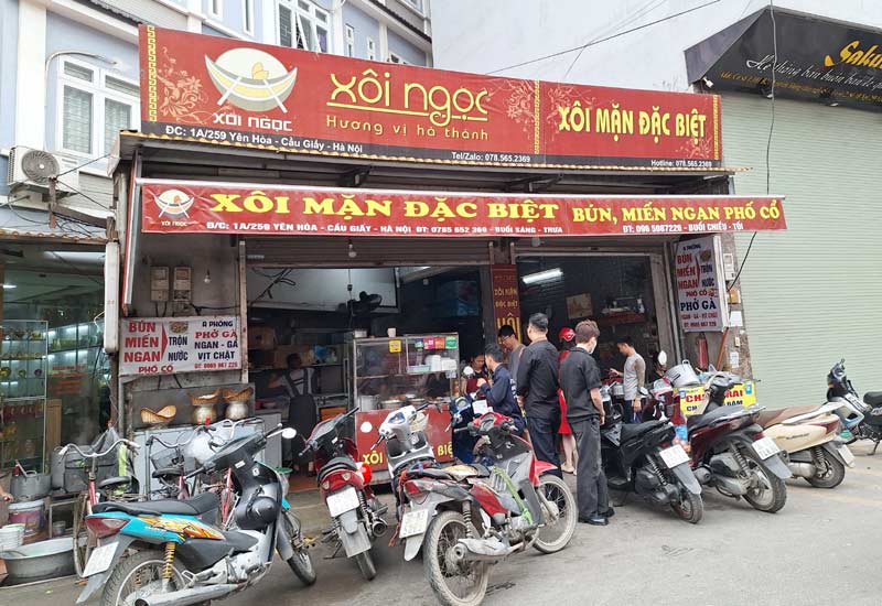 Xôi Ngọc - Xôi mặn đặc biệt ở 1A/259 Yên Hòa, Hà Nội